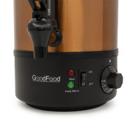 Електричний кип’ятильник GoodFood WB08 BRONZE, 8 л — стильний бронзовий корпус, термостат, 1,8 кВт, для кафе, ресторанів та закладів громадського харчування
