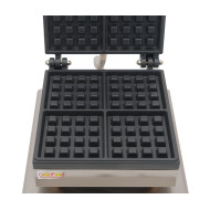 Бельгійська вафельниця GoodFood WB4S — професійна електрична вафельниця для кафе та ресторанів, 4 квадратні вафлі, 2 кВт