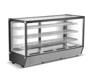 Холодильна вітрина GoodFood RTW295L5, 363 л, нержавіюча сталь, LED-підсвітка, пряме скло, регульовані полиці, автоматичне розморожування