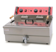 Електрична фритюрниця GoodFood EF20V, 20 л, нержавіюча сталь, 3+3 кВт — професійне обладнання для кафе та ресторанів