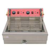 Електрична фритюрниця GoodFood EF20V, 20 л, нержавіюча сталь, 3+3 кВт — професійне обладнання для кафе та ресторанів