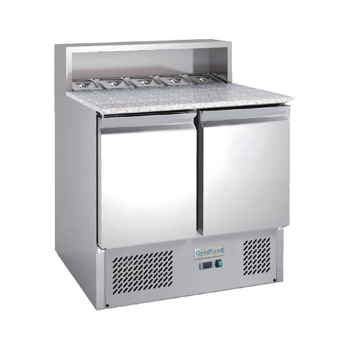 Солодета GoodFood GF-PS900-H6C — професійна холодильна станція на 5 гастроємностей GN1/6, гранітна стільниця, 240 л, для ресторанів та їдалень
