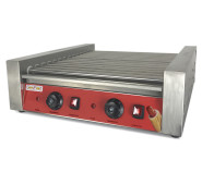 Роликовий гриль GoodFood HDRG14 RED — електричний професійний гриль для сосисок і хот-догів, 14 роликів, 2,8 кВт, для фастфуду та торгівлі