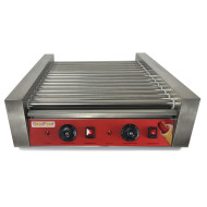 Роликовий гриль GoodFood HDRG14 RED — електричний професійний гриль для сосисок і хот-догів, 14 роликів, 2,8 кВт, для фастфуду та торгівлі