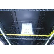 Холодильна шафа для напоїв GoodFood BC360NBB2LED, 310 л, чорна, LED-підсвітка, динамічне охолодження, замок, цифрове керування