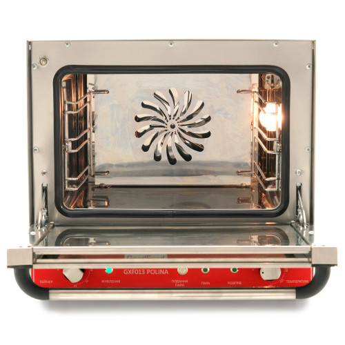 Піч пароконвекційна GoodFood GXF013 POLINA — 3 рівні, нержавійка AISI304, 1,7 кВт, пар, таймер, 0–300°C для пекарень і кафе