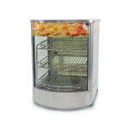 Вітрина теплова GoodFood WS3SS — професійна настільна вітрина з нержавіючої сталі з трьома полицями та підсвіткою для випічки й гарячих страв