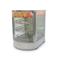 Вітрина теплова GoodFood WS3SS — професійна настільна вітрина з нержавіючої сталі з трьома полицями та підсвіткою для випічки й гарячих страв