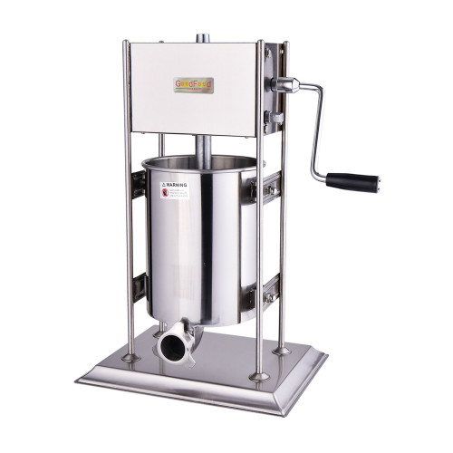 Шприц ковбасний вертикальний GoodFood SF12VS, 12 л, нержавіюча сталь, 4 насадки, ручний, для м’ясопереробки