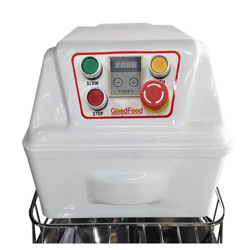 Тістоміс GoodFood SM60T2V380 — спіральний тістоміс 60 л для дріжджового тіста, піци та хліба, 380 В, 3 кВт, ланцюговий привід, нержавіюча сталь