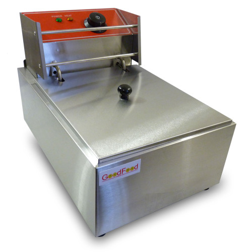 Професійна електрична фритюрниця GoodFood EF6 — 6 л, нержавіюча сталь, 2,5 кВт для ресторанів, кафе та фастфуду