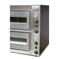 Електрична піч для випікання піци GoodFood PO44 (4+4х35) — професійна двокамерна піч для 8 піц діаметром 35 см, 8,4 кВт, 500°C