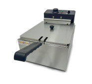 Фритюрниця електрична GoodFood EF6 BLACK, 6 л, настільна, професійна, з нержавної сталі, з регулюванням температури