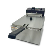 Фритюрниця електрична GoodFood EF6 BLACK, 6 л, настільна, професійна, з нержавної сталі, з регулюванням температури