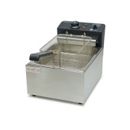 Фритюрниця електрична GoodFood EF6 BLACK, 6 л, настільна, професійна, з нержавної сталі, з регулюванням температури