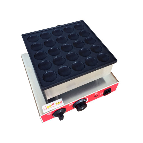 Апарат для оладок GoodFood EG25R — професійна електроплита для випікання 25 оладок з антипригарною поверхнею, нерж. сталь, 0,85 кВт, 220 В