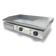 Професійна комбінована жарочна поверхня GoodFood EG73FRM, хромована, 730×400 мм, електрична, для кухні HoReCa