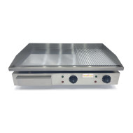 Професійна комбінована жарочна поверхня GoodFood EG73FRM, хромована, 730×400 мм, електрична, для кухні HoReCa