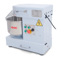 Тістоміс GoodFood SM10T2VFIR, 10 л, спіральний, з реверсом і таймером, для піци, хліба та булочок, ремінний привід, CE, 220В, 1,1 кВт, волошковий