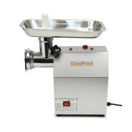 М’ясорубка GoodFood MG12P — професійна електрична м’ясорубка 750 Вт, 150 кг/год, сталевий корпус, 2 решітки, 3 насадки для ковбас