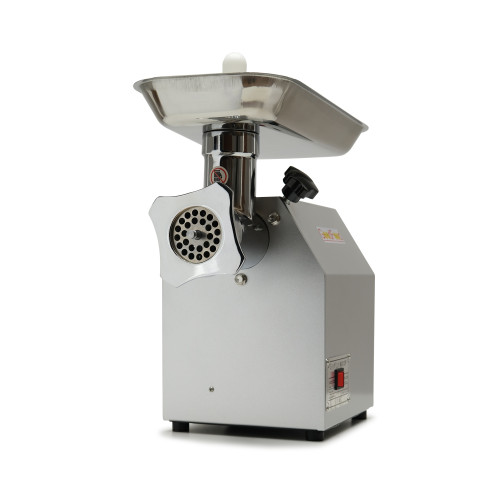 М’ясорубка GoodFood MG12P — професійна електрична м’ясорубка 750 Вт, 150 кг/год, сталевий корпус, 2 решітки, 3 насадки для ковбас