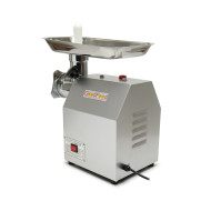 М’ясорубка GoodFood MG12P — професійна електрична м’ясорубка 750 Вт, 150 кг/год, сталевий корпус, 2 решітки, 3 насадки для ковбас