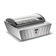 Вітрина для морозива GoodFood RTD67R, 67 л, вигнуте скло, цифрове керування, авторазморожування, 4 GN 1/3, -22…-12°C, нержавіюча сталь