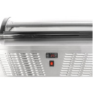 Вітрина для морозива GoodFood RTD67R, 67 л, вигнуте скло, цифрове керування, авторазморожування, 4 GN 1/3, -22…-12°C, нержавіюча сталь