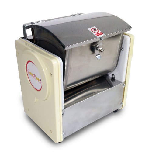 Горизонтальний тістоміс GoodFood SM2 — професійне обладнання для замішування крутого тіста, дежа з нержавійки, завантаження 2,5 кг, 220В