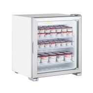 Морозильна шафа GoodFood RTD99L, 90 л — компактний промисловий морозильник з LED-підсвіткою, цифровим керуванням та функцією підігріву скляних дверей