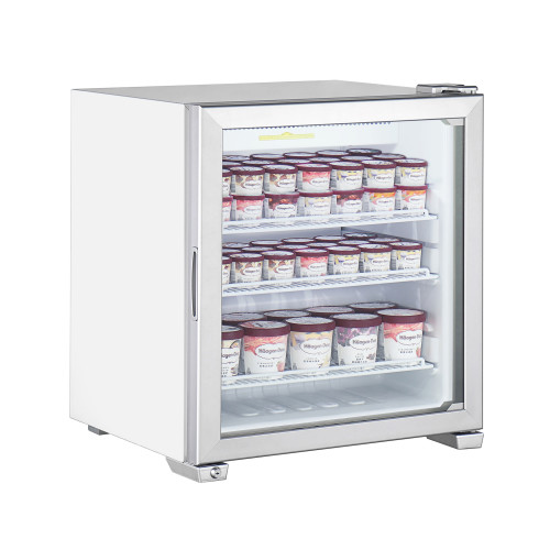 Морозильна шафа GoodFood RTD99L, 90 л — компактний промисловий морозильник з LED-підсвіткою, цифровим керуванням та функцією підігріву скляних дверей