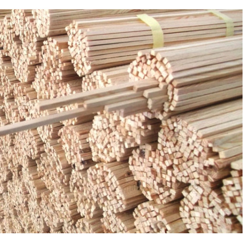 Палички для солодкої вати GoodFood 5×5×350 мм, 100 шт — дерев'яні одноразові палички для апарата та торгівлі солодкою ватою