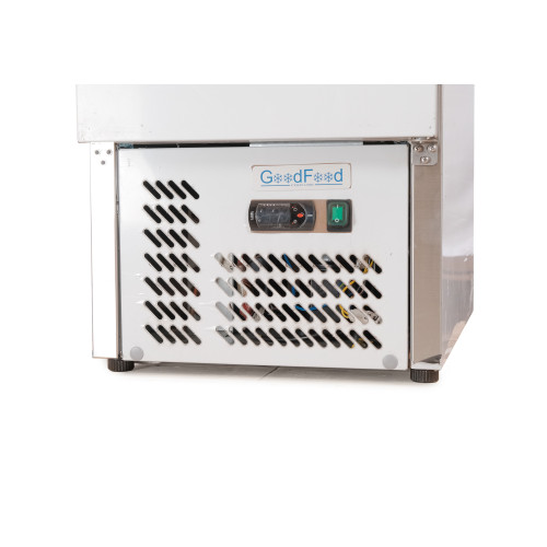 Стіл холодильний GoodFood GF-S451-H6C, 109 л, нержавіюча сталь, температурний режим +2…+8°C, компресор Cubige, термостат Carel