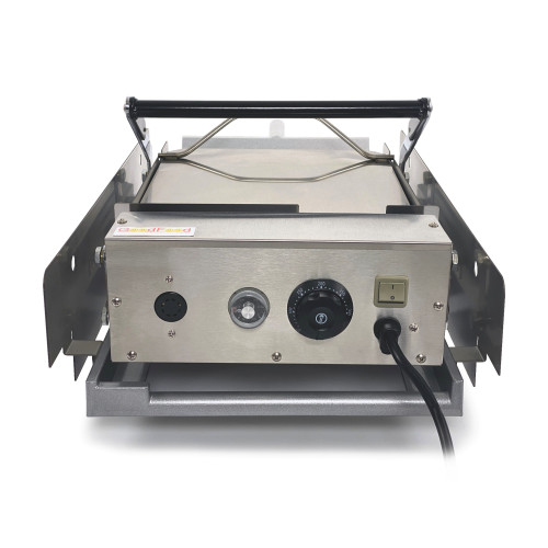 Електрична машина для гамбургерів GoodFood HGM02 — професійне обладнання для розігріву та підсмажування хліба, корпус із нержавної сталі, 2,4 кВт