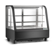 Холодильна вітрина GoodFood RTW100L чорна Premium — 100 л, LED-підсвітка, авторазморожування, динамічне охолодження, вітрина для кондитерських та магазинів