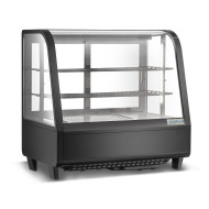 Холодильная витрина GoodFood RTW100L черная Premium — 100 л, LED-подсветка, автооттаивание, динамическое охлаждение, витрина для кондитерских и магазинов