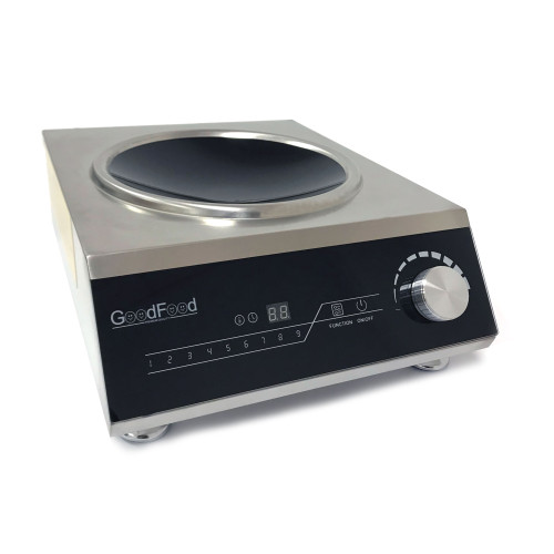 Професійна індукційна плита GoodFood IC35 WOK PRIME 3,5 кВт з сенсорним керуванням і сковорідкою WOK у комплекті для ресторанів та кафе