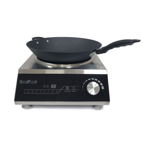 Професійна індукційна плита GoodFood IC35 WOK PRIME 3,5 кВт з сенсорним керуванням і сковорідкою WOK у комплекті для ресторанів та кафе
