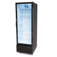 Холодильна шафа для напоїв GoodFood BC480NBW2LED, 466 л, чорно-біла, LED-підсвітка, подвійне скло, замок, динамічне охолодження