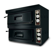 Електрична піч для піци GoodFood PO22, 2 камери по 4 піци Ø30 см, шамот, 400°C, сталь, 8,4 кВт, професійна