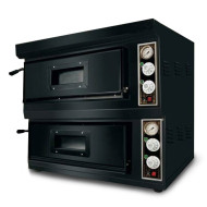 Електрична піч для піци GoodFood PO22, 2 камери по 4 піци Ø30 см, шамот, 400°C, сталь, 8,4 кВт, професійна