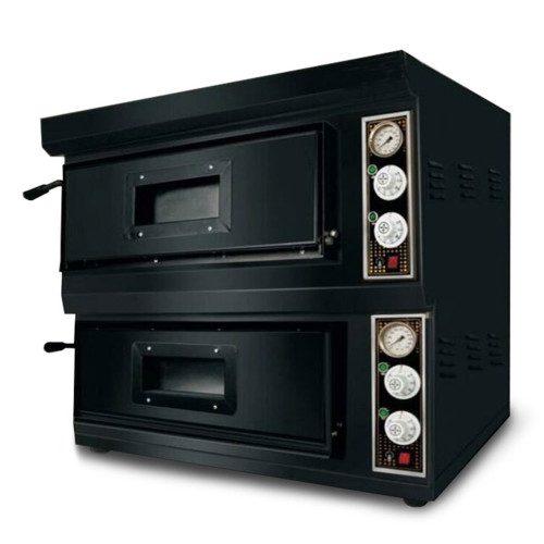 Електрична піч для піци GoodFood PO22, 2 камери по 4 піци Ø30 см, шамот, 400°C, сталь, 8,4 кВт, професійна