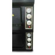 Електрична піч для піци GoodFood PO22, 2 камери по 4 піци Ø30 см, шамот, 400°C, сталь, 8,4 кВт, професійна