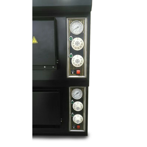 Електрична піч для піци GoodFood PO22, 2 камери по 4 піци Ø30 см, шамот, 400°C, сталь, 8,4 кВт, професійна