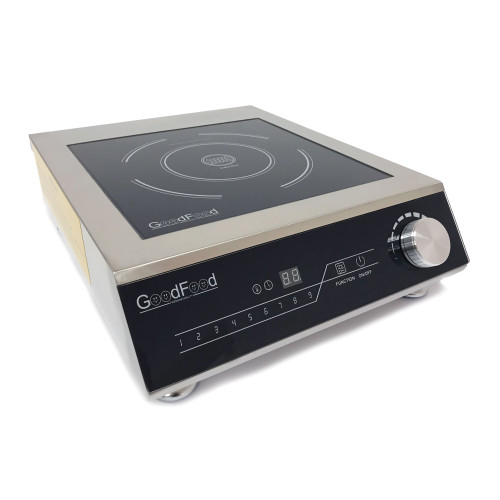 Професійна індукційна плита GoodFood IC50 PRIME 1-конфоркова, 5 кВт, сенсорна панель, корпус з нержавіючої сталі, для ресторанів і кафе