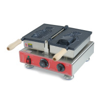 Вафельниця CREAM FISH GoodFood WB1CF — професійне обладнання для об'ємних вафель-рибок 165х100 мм, корпус із нержавіючої сталі, 1,6 кВт