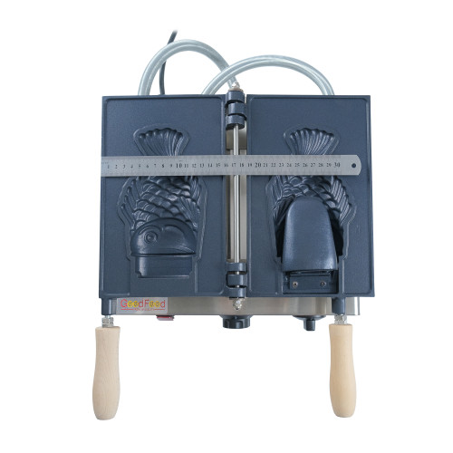 Вафельниця CREAM FISH GoodFood WB1CF — професійне обладнання для об'ємних вафель-рибок 165х100 мм, корпус із нержавіючої сталі, 1,6 кВт