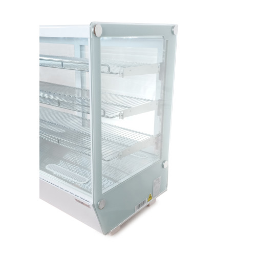 Холодильна вітрина GoodFood RTW295L5 біла, 363 л, настільна, LED-підсвітка, 3 регульовані полиці, пряме скло, R290, 1525×568×886 мм