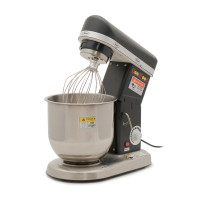 Машина збивальна GoodFood PM-B7 BLACK — професійний чорний планетарний міксер 7 л, 500 Вт, для тіста та крему, з плавним регулюванням швидкості