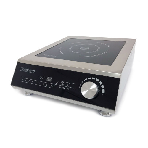 Профессиональная индукционная плита GoodFood IC35 PRIME 1-конфорочная, 3,5 кВт, сенсорная панель, корпус нержавеющая сталь, настольная
